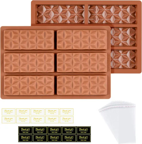 Vista 8 de 1 pieza Molde para barra de chocolate profundo Dubai Moldes para caramelo desmontables Moldes de silicona gruesos para rellenar Knafeh Barra