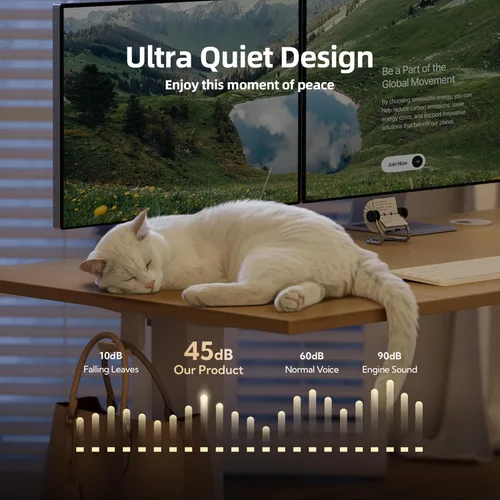 Vista 25 de INNOVAR Escritorio eléctrico de pie, escritorio de pie de altura ajustable, escritorio de pie de 40 x 24 pulgadas para computadora de oficina