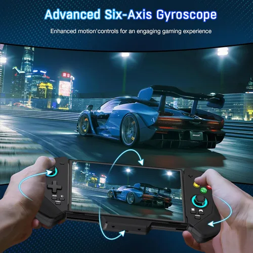 Vista 6 de Switch Controller for SwitchOLED, One-Piece Joypad Controller, Switch Handheld Grip, Ergonomic Switch Controllers Remote with Adjustable LED Light