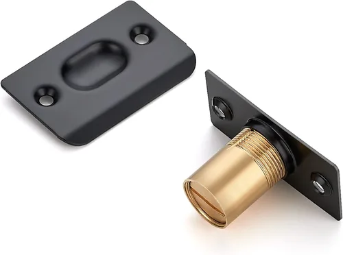 Vista 3 de Ravinte Pestillo de puerta de bola ajustable, pestillo de puerta con rodamiento de bolas de armario, cuerpo de latón macizo y placa de acero Negro