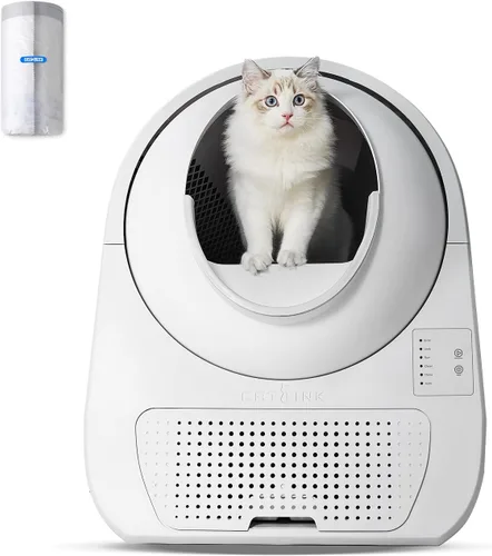 Vista 16 de CATLINK Caja de arena autolimpiante para varios gatos, gran capacidad, doble control de olor, soporta mascotas de 3.5 a 22 libras (versión joven)