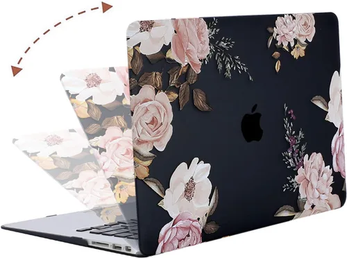 Vista 4 de MOSISO Funda compatible con MacBook Air de 13 pulgadas (A1369 y A1466, versión anterior 2010-2017), carcasa rígida de peonía de plástico, cubierta