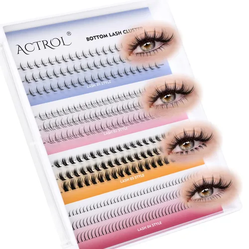 Vista 8 de Pestañas de anime con forma de pluma, extensiones de racimo de pestañas naturales de manga individual