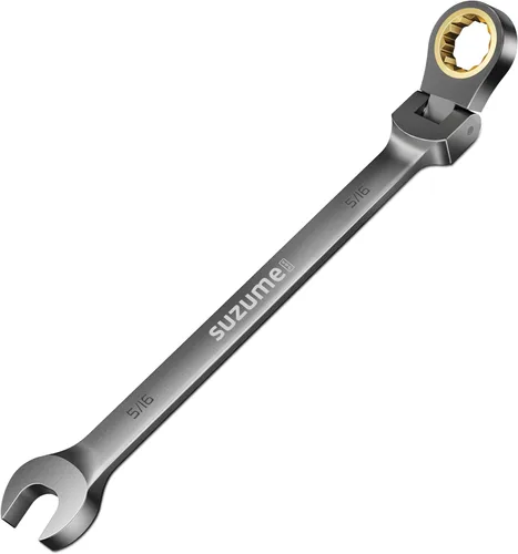 Vista 29 de SUZUME Llave de trinquete de cabeza flexible de 1/2 "SAE 72 dientes de acero Cr-V con cabezal flexible de 180° 15K+ engranajes bloqueados ciclo