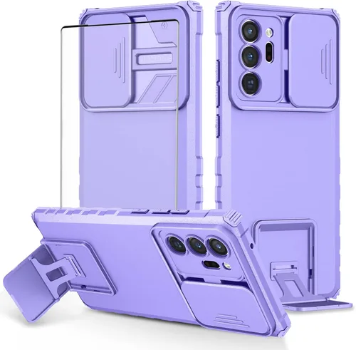 Vista 11 de Asuwish Funda para teléfono Samsung Galaxy Note 20 Ultra 5G con protector de pantalla y cubierta para cámara deslizante con soporte para celular