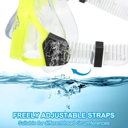 Vista 5 de PATIKIL Gafas de natación con cubierta para la nariz, máscara de buceo de silicona, antivaho, gafas de buceo, máscara de buceo, equipo de buceo