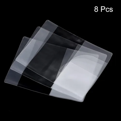 Vista 3 de PATIKIL Funda para pasaporte, paquete de 8 fundas protectoras para pasaporte, organizador para tarjetas de crédito, PVC con ranuras multicapa