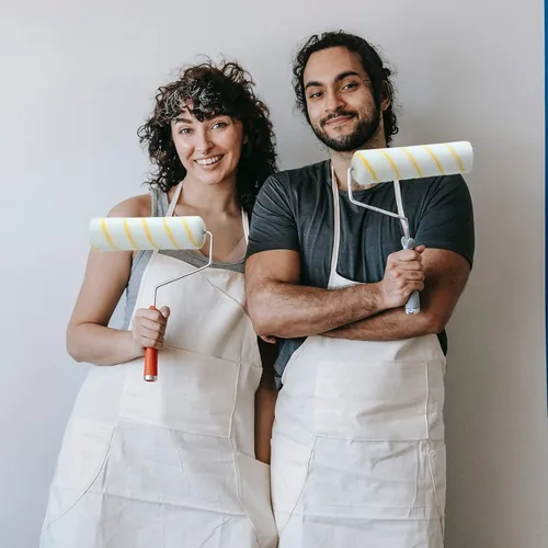 Vista 5 de Paquete de 24 cubiertas de rodillos de pintura de microfibra de 9 x 1/2 pulgadas, fundas grandes de poliéster para pintar paredes, techos, Amarillo