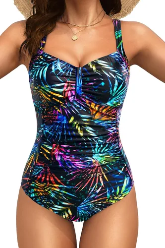 Vista 29 de Tempt Me Trajes de baño de una pieza con control de abdomen Azul marino