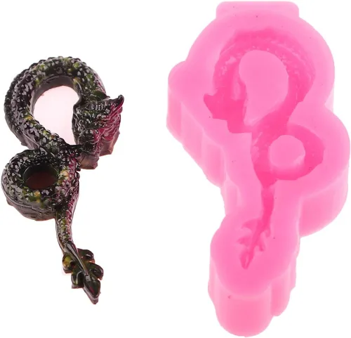 Angel Wings Molde de silicona con forma de dragón Moldes de resina de dragón DIY Molde de fundición de resina epoxi Molde para pastel de