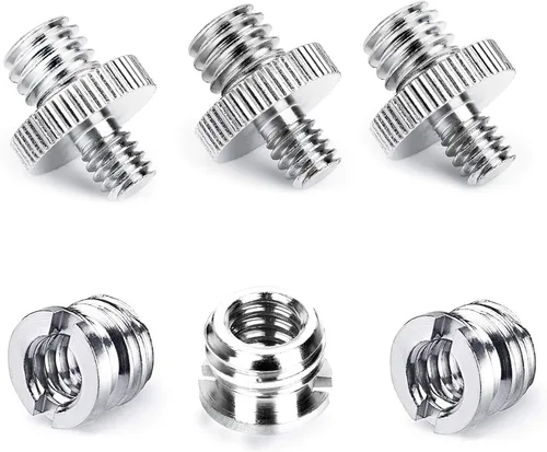 Adaptador de trípode de 1/4 pulg. a 3/8 pulg. - Tornillos de montaje de 3/8 a 1/4, accesorio para cámara/monópodo/soporte de luz
