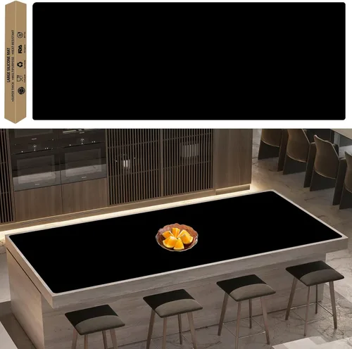Vista 47 de Alfombrillas de silicona extra gruesas de 2MM para encimera de cocina (47.2"x23.6"x0.08"), alfombrilla resistente al calor más grande para isla