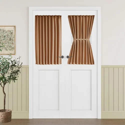 Vista 175 de Vatge - Cortinas laterales para ventana de puerta, cortinas para luz lateral de puerta frontal, 1 panel, 12 (ancho) x 72 (largo) pulgadas, aguamarina