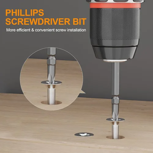 Vista 4 de Juego de 5 brocas avellanadoras HSS – Broca avellanadora con punta de carburo ajustable con punta de carburo con punta de destornillador hexagonal