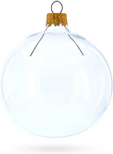 Vista 2 de Juego de 6 bolas de cristal transparente adornos de Navidad DIY Craft 3.25 pulgadas