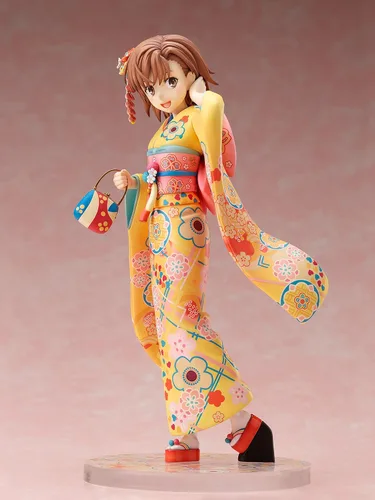Vista 8 de FuRyu A Certain Scientific Railgun T: Mikoto Mikasa (Furisode Version) Figura de PVC a escala 1:7, multicolor, 8 pulgadas