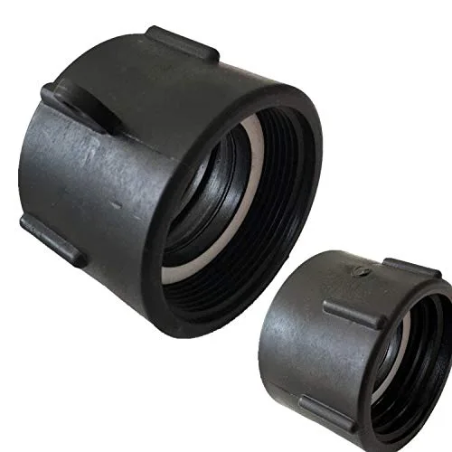 Adaptador de válvulas de tanque de 1000L Pp 2 pulgadas Contrafuerte hembra a 2 pulgadas NPT macho adaptador grifo - (especificación de rosca: 2