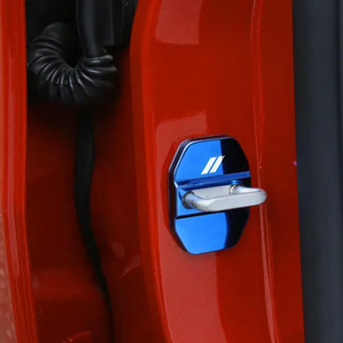 Vista 6 de Cubiertas para cerradura de puerta, moldura de protección para accesorios Dodge Charger Challenger 2015-2022/Durango 2016-2023, azul, 4