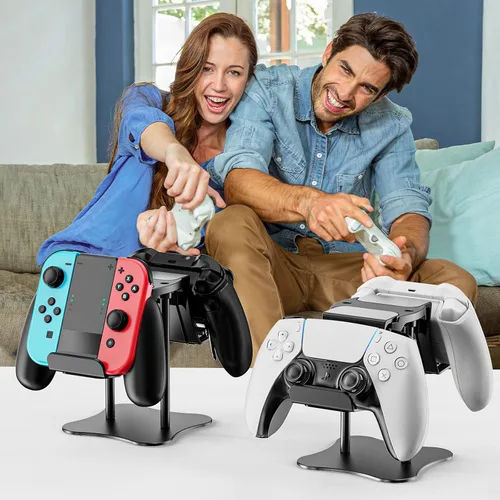 Vista 6 de Soporte de controlador, soporte de controlador compatible con PS5PS4Xbox SeriesXbox OneSwitch Pro, organizador de controlador de juego OIVO