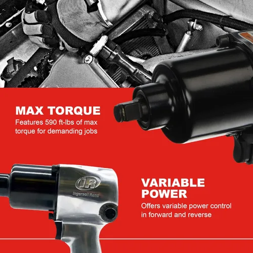 Vista 3 de Ingersoll Rand Ingersoll-Rand 231HA - Llave de impacto neumática de 1/2 pulgada, súper resistente, salida máxima de torsión de 590 libras-pie, 8000