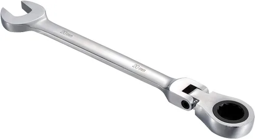 Vista 11 de KATUR Juego de llaves de trinquete de 0.945 in con cabezal giratorio flexible, llave combinada de trinquete, herramienta métrica de acero al cromo