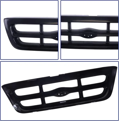 Vista 2 de Piezas de repuesto para parrilla delantera con carcasa negra e inserto compatible con Ford Ranger FO1200344 F87Z8200FA 1998-2000
