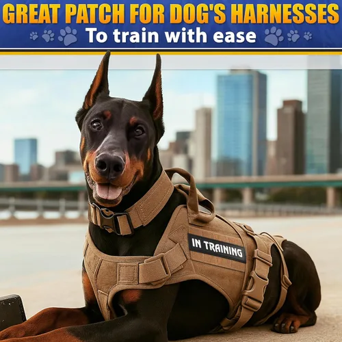 Vista 9 de 6 parches para perros de servicio de gran tamaño, 6.2 x 1.9 pulgadas, fluorescentes, parches de no mascotas, juego de parches para perros