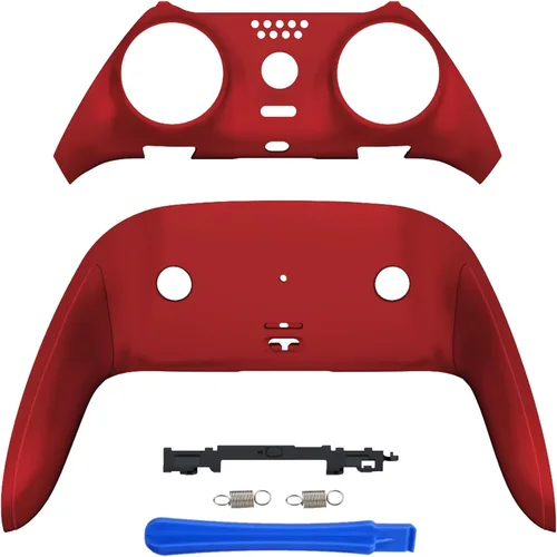 Vista 11 de eXtremeRate Top Bottom Decorative Trim Shell Compatible with ps5 Edge Controller DIY Replacement Front Back Clip Shell, Custom Black Plates Cover