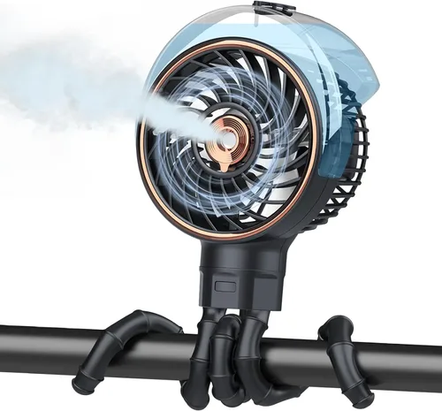 Ausic Ventilador portátil Mister de 3.5 fl oz para cochecito, batería recargable segura para bebés, esenciales para bebés, ventiladores de clip con