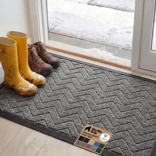 Vista 37 de Gorilla Grip - Tapete WeatherMax todo terreno 100% impermeable, caucho natural, resistente a manchas y decoloración, interior y exterior, fácil