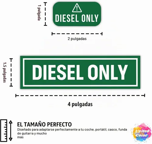 Vista 5 de Paquete de 6 calcomanías diésel, resistentes y resistentes al agua, para tanque de combustible, no se decoloran, se utilizan para camiones