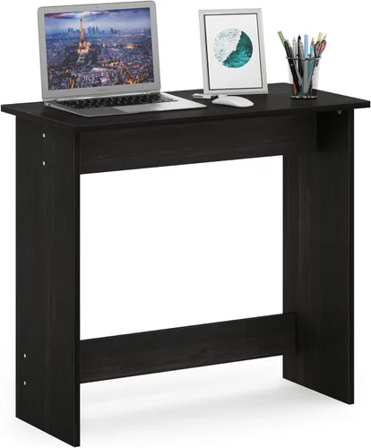 Vista 9 de Furinno Simplistic - Escritorio pequeño de 31.3 pulgadas de ancho, escritorio rectangular para computadora con bordes redondeados, escritorio