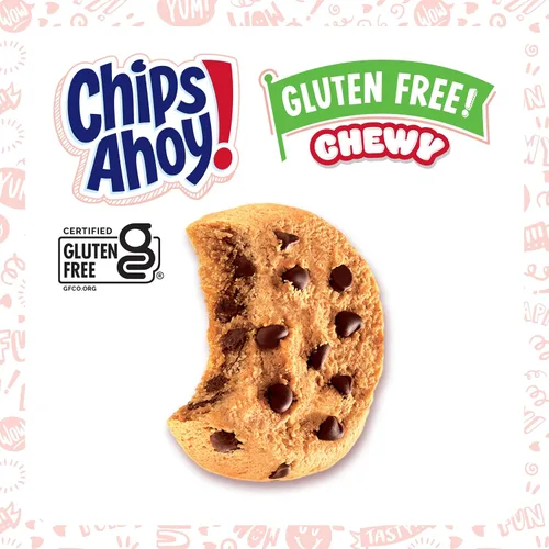 Vista 4 de CHIPS AHOY! Galletas masticables sin gluten con chispas de chocolate fudgy, 9.75 oz