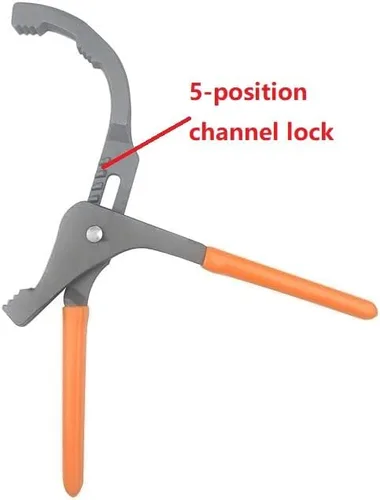 Vista 3 de Llave de filtro de aceite, alicates de filtro de aceite ajustable de 2.520 in a 3.740 in, herramienta de extracción de filtro de aceite multifunción