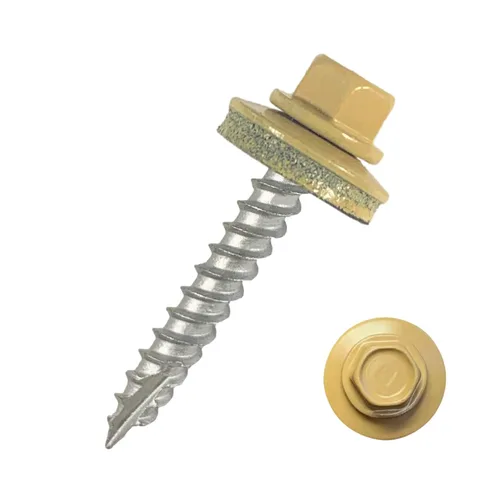 Vista 20 de EAGLE 1 Tornillos para Techos de Metal #10 - Tornillos Autorroscantes con Cabeza Hexagonal Pintada y Arandela de Goma EDPM para Metal a Madera