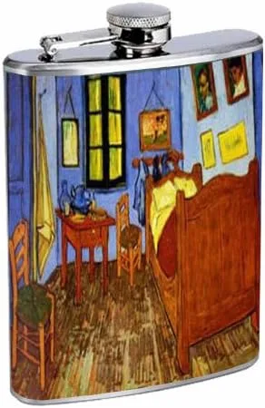 Vincent Van Gogh Bedroom Arles Flask 8oz Acero Inoxidable D-163