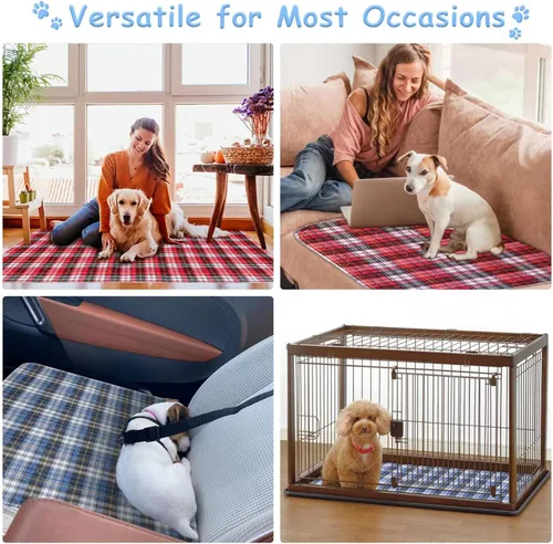 Vista 6 de Almohadillas lavables para orina para animales pequeños, impermeables, reutilizables, almohadillas de entrenamiento para cachorros, almohadillas