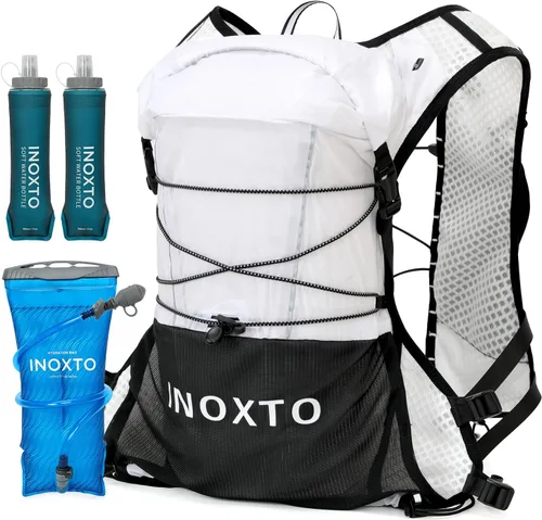 Vista 11 de IX INOXTO Running Vest Hydration Backpack, Lightweight Running Backpack Hydration Pack with 1.6L Water Bladder Daypack for Trail Running Hiking