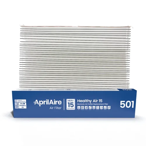 AprilAire 501 Filtro de repuesto para AprilAire 5000 Purificador de aire para toda la casa - Equivalente MERV 15, Filtro de aire 16x25x6 (Paquete de