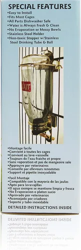 Vista 9 de Lixit Botella de agua de vidrio para mascotas, 32 onzas Transparente
