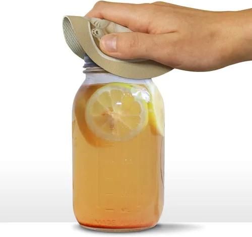 Vista 3 de Foamy Cat Latte Art - Abridor de tapa de goma antideslizante