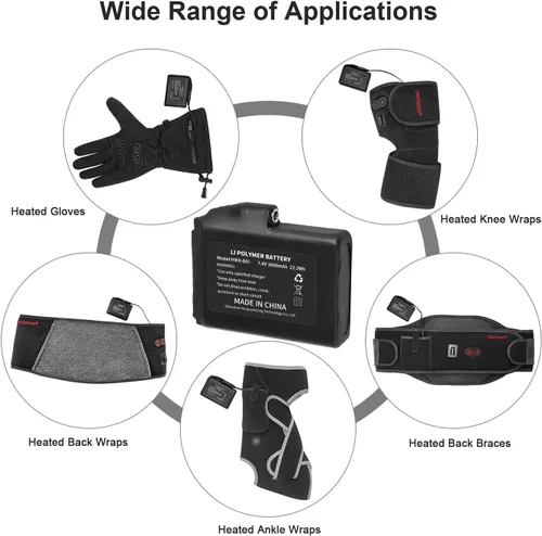 Vista 3 de Batería recargable de iones de litio de 7.4V 3000mAh (batería de 7.4V 3000mAh (1 unidades))