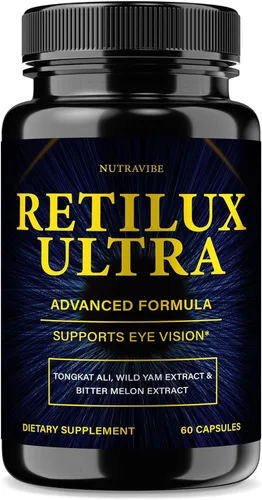 Retilux Ultra - Fórmula de apoyo diario para la visión con una mezcla limpia para la función visual, comodidad de los ojos y ojos saludables,