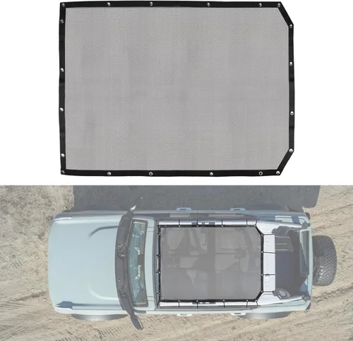 Vista 10 de BESTAOO Parasol para accesorios Ford Bronco 2021 2022 2023 2024 2025 2 puertas, parasol de malla frontal Bimini cubierta superior para Bronco de 2