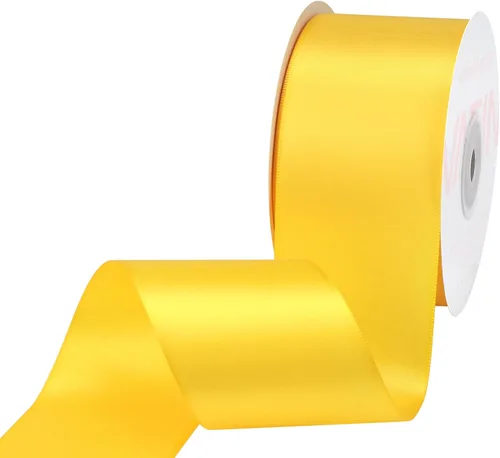 Vista 205 de VATIN - Cinta de satén de doble cara beige de 1/4", 25 yardas continuas, cinta de poliéster beige para ramo de lazos, envoltura de regalos, arreglo
