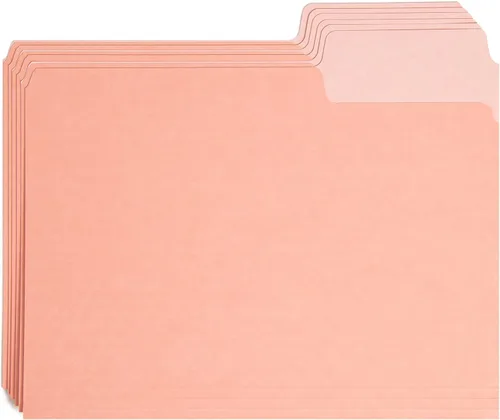 Vista 5 de U Brands Juego de carpetas de archivos, suministros de oficina, con súper pestañas, certificado FSC, 48