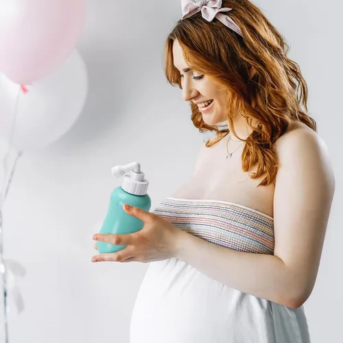 Vista 6 de GOLDEN DEER Peri Bottle para cuidado posparto para recuperación perineal y limpieza después del nacimiento, 12.7 oz, turquesa