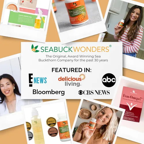 Vista 7 de SeabuckWonders Omega-7 completo, fabricado con aceite de espino amarillo orgánico, 30 cápsulas blandas (500 mg cada uno)
