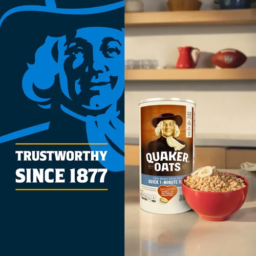 Vista 3 de Quaker Avena rápida de 1 minuto, proyecto verificado sin OMG, 2.5 libras (paquete de 2)