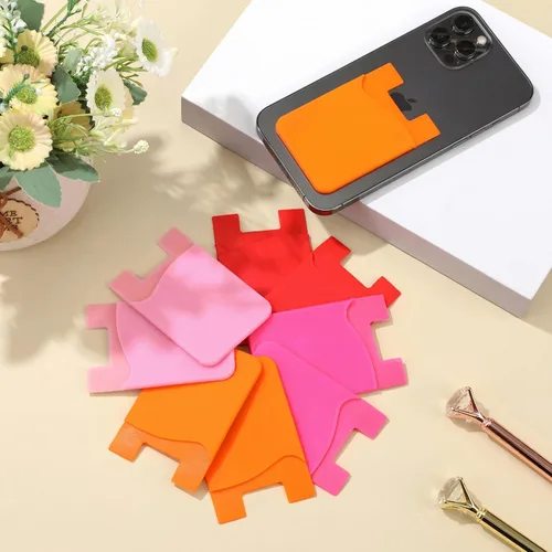 Vista 7 de Frienda 24 piezas de silicona para tarjetero, billetera para teléfono, autoadhesiva, para la parte posterior del teléfono, para cheque